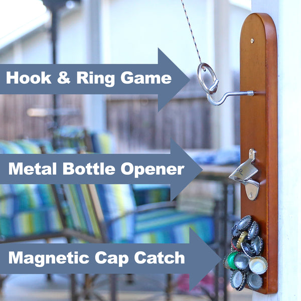 Hook And Ring Game With Bottle Opener And Magnetic Bottle